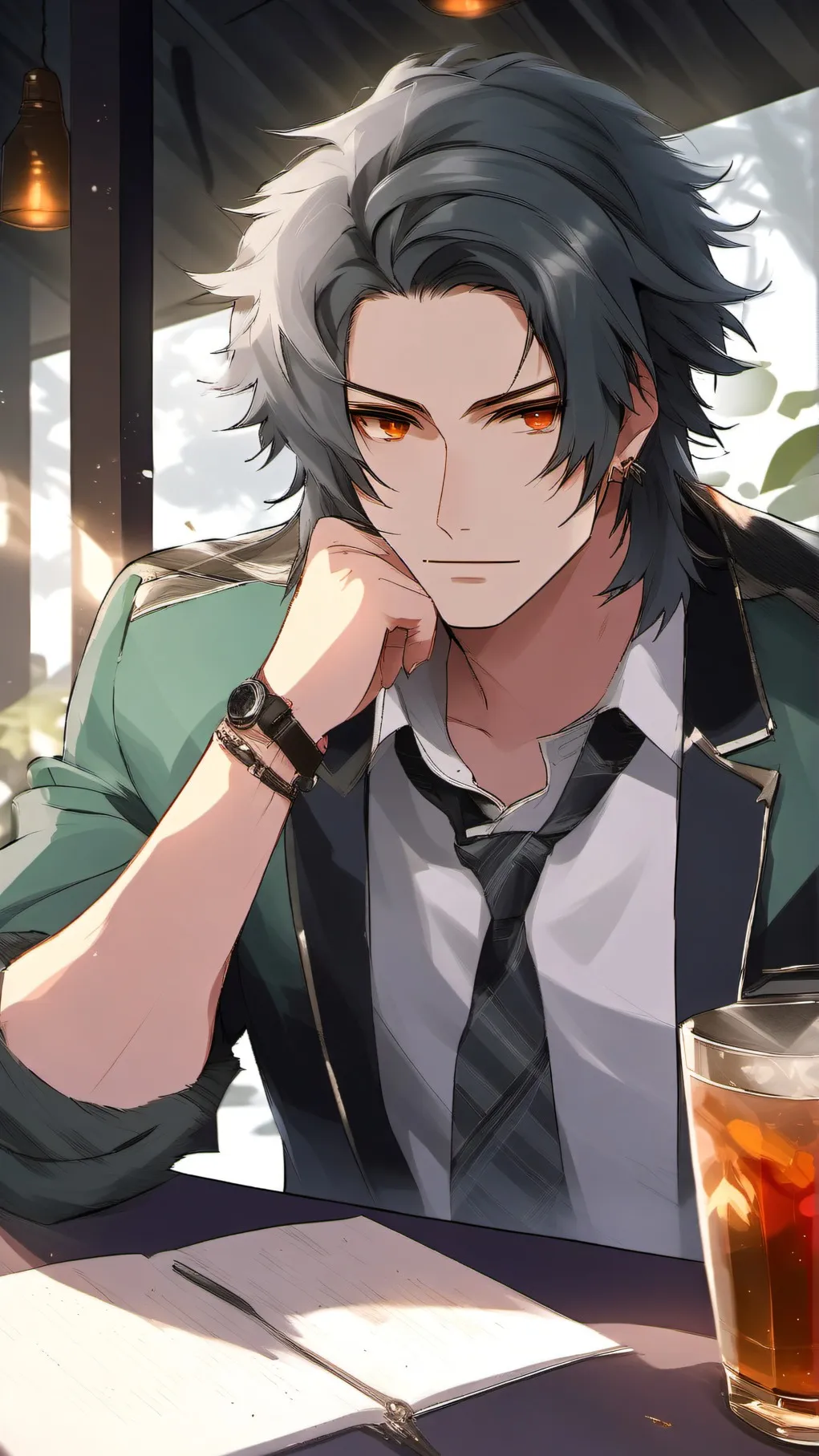 ai character: Tray background