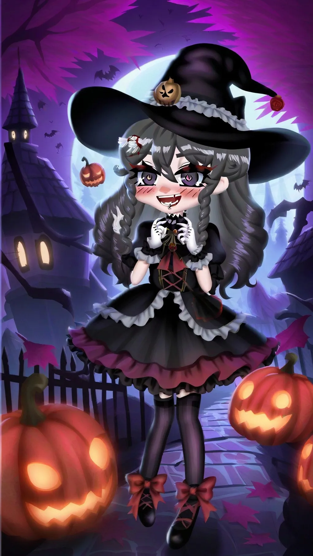 ai character: Halloween au background