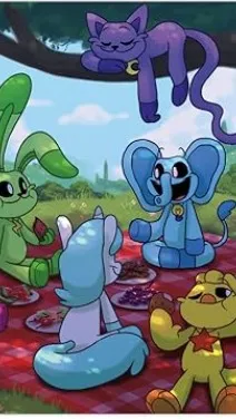ai character: Smiling Critters background