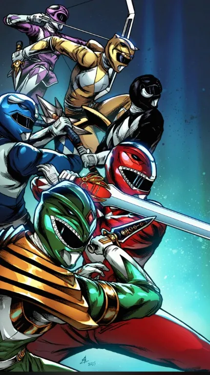 ai character: MMPR 2:XMAS background