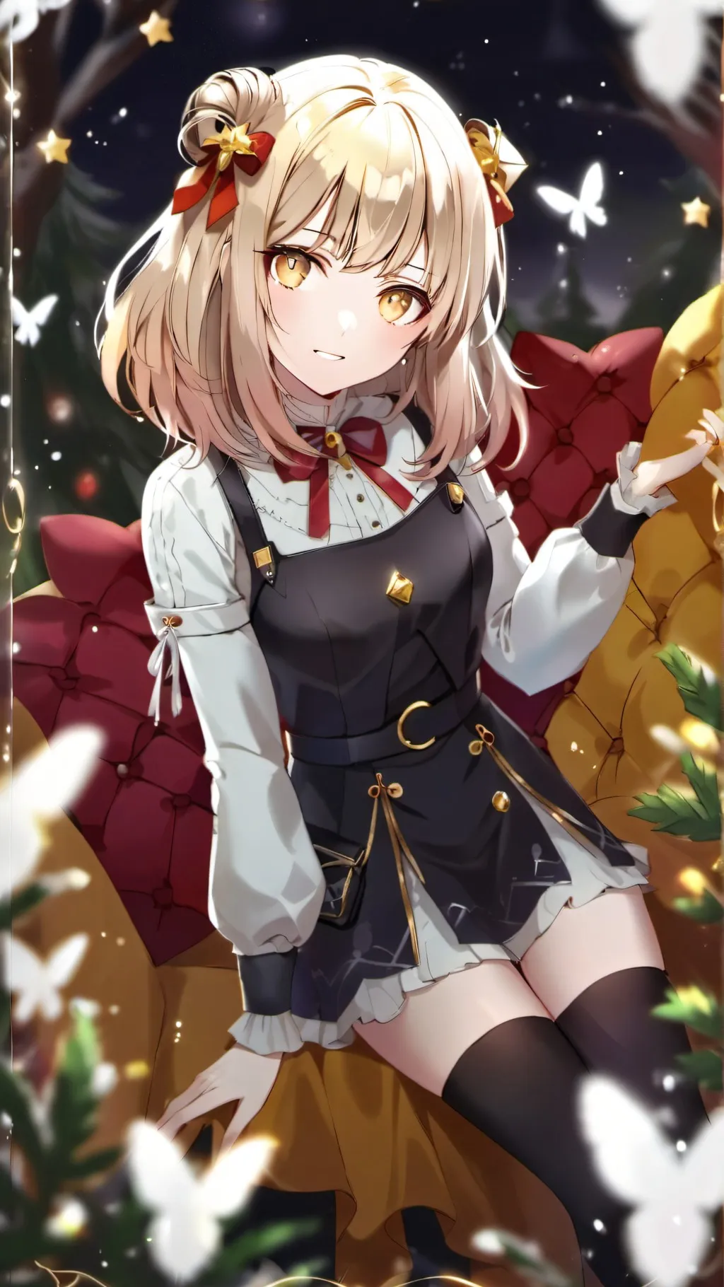 ai character: Golden background