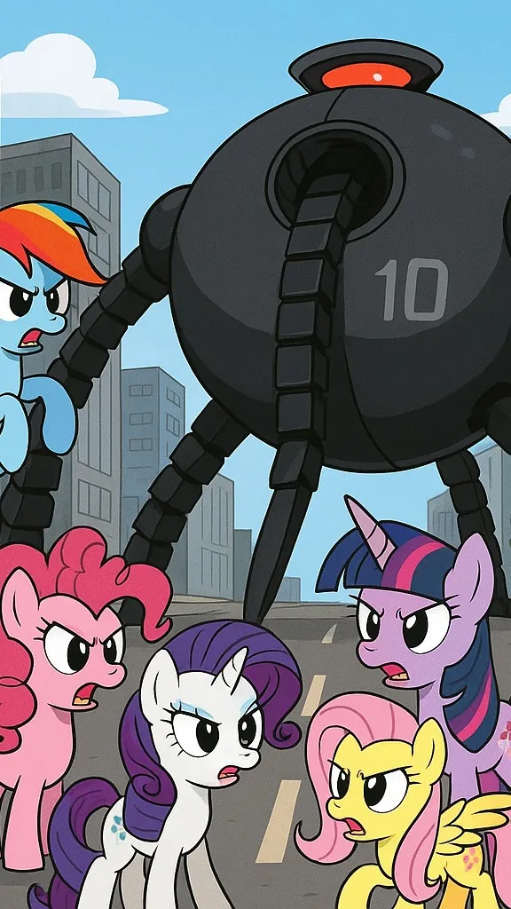 ai character: Omnidroid vs mlp background