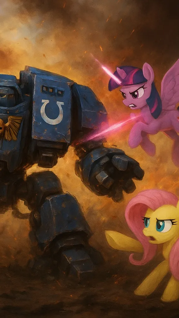 ai character: W40k D vs mlp background