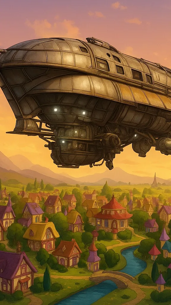 ai character: BOS in ponyville background