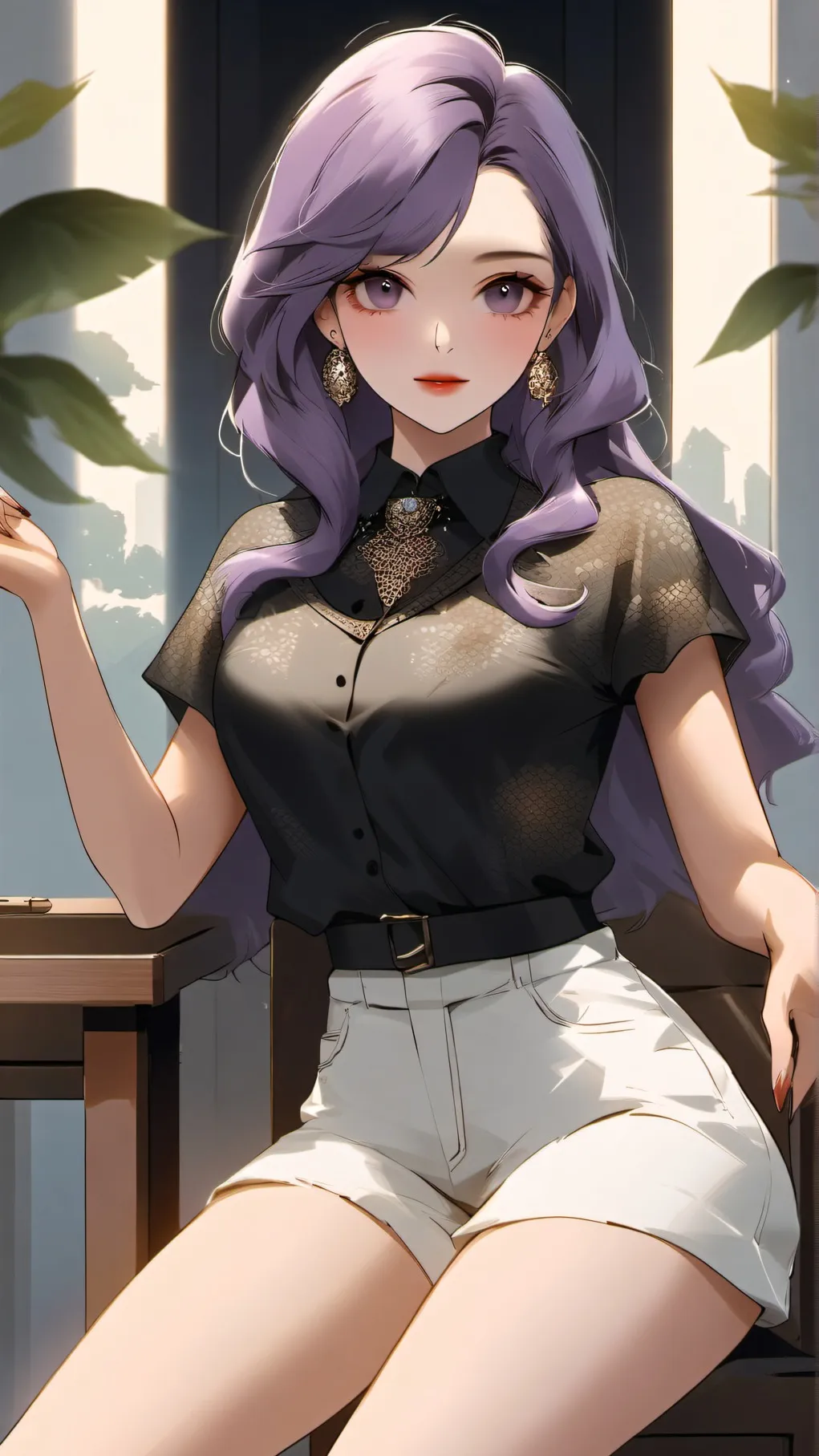 ai character: Lavender~~ background