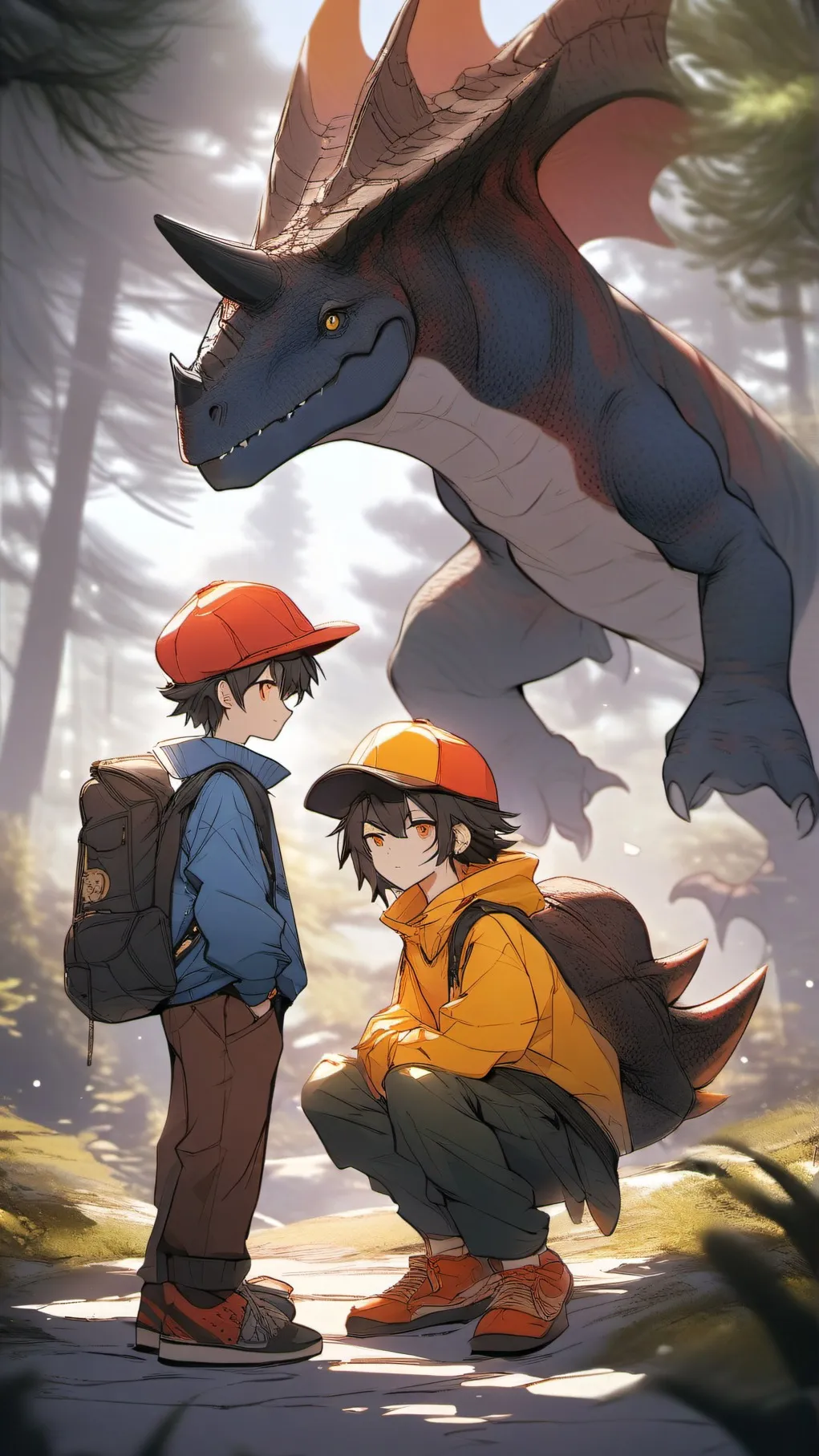 ai character: Bt and Copper background