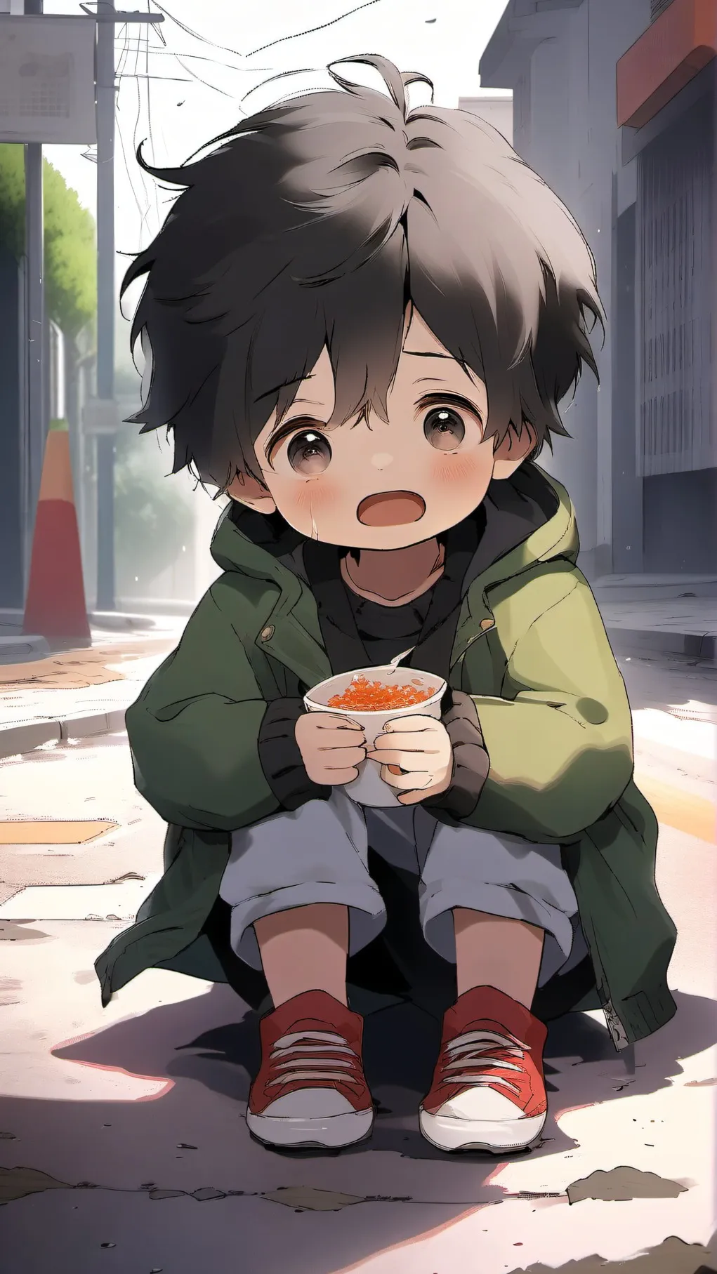 ai character: Abandond baby background