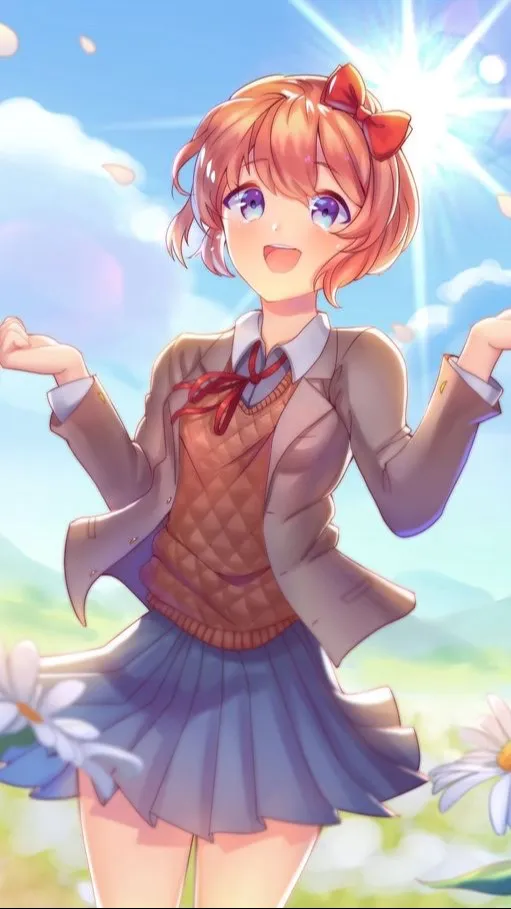 ai character: Sayori 🩷 background