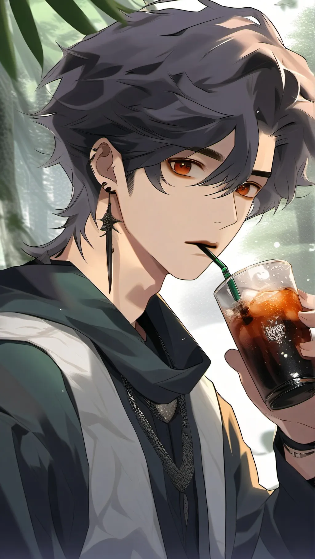 ai character: Jinu With Makeup background
