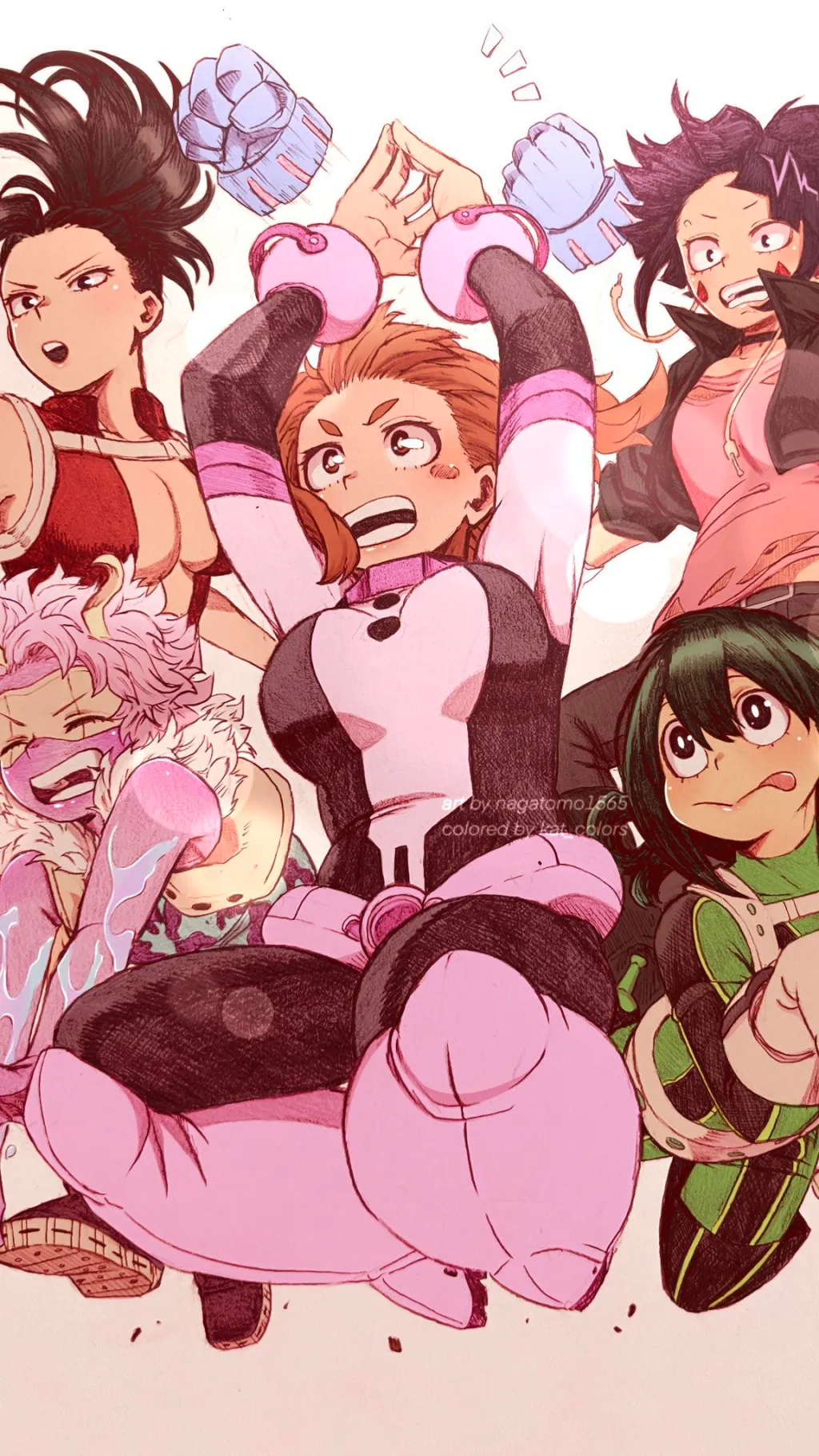 ai character: MHA Girls Asleep background