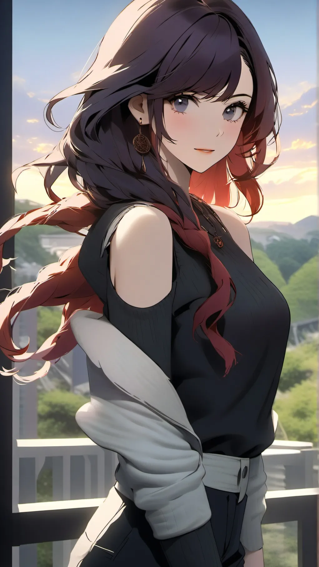 ai character: GF from FNF background