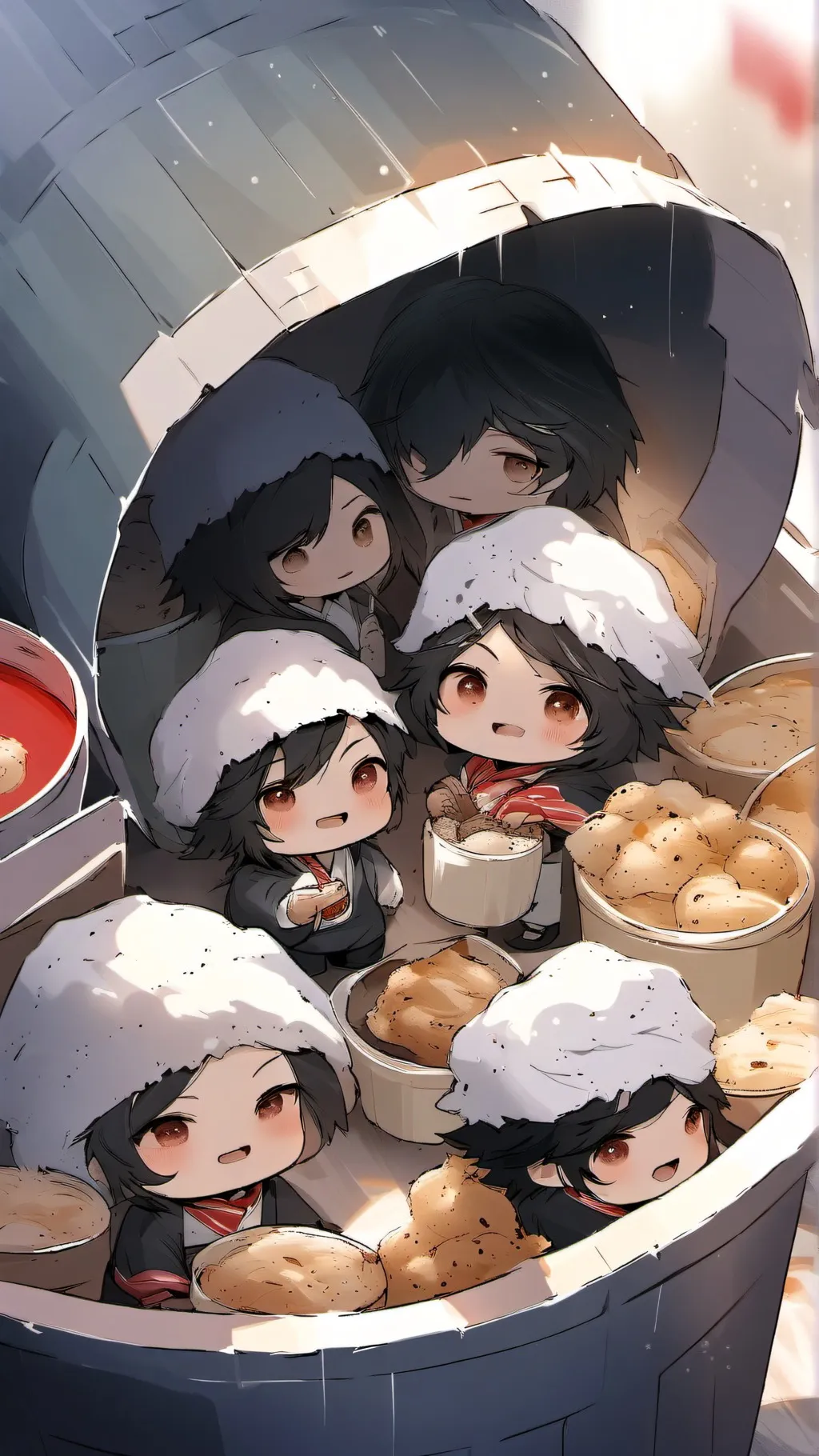 ai character: KFC babies background