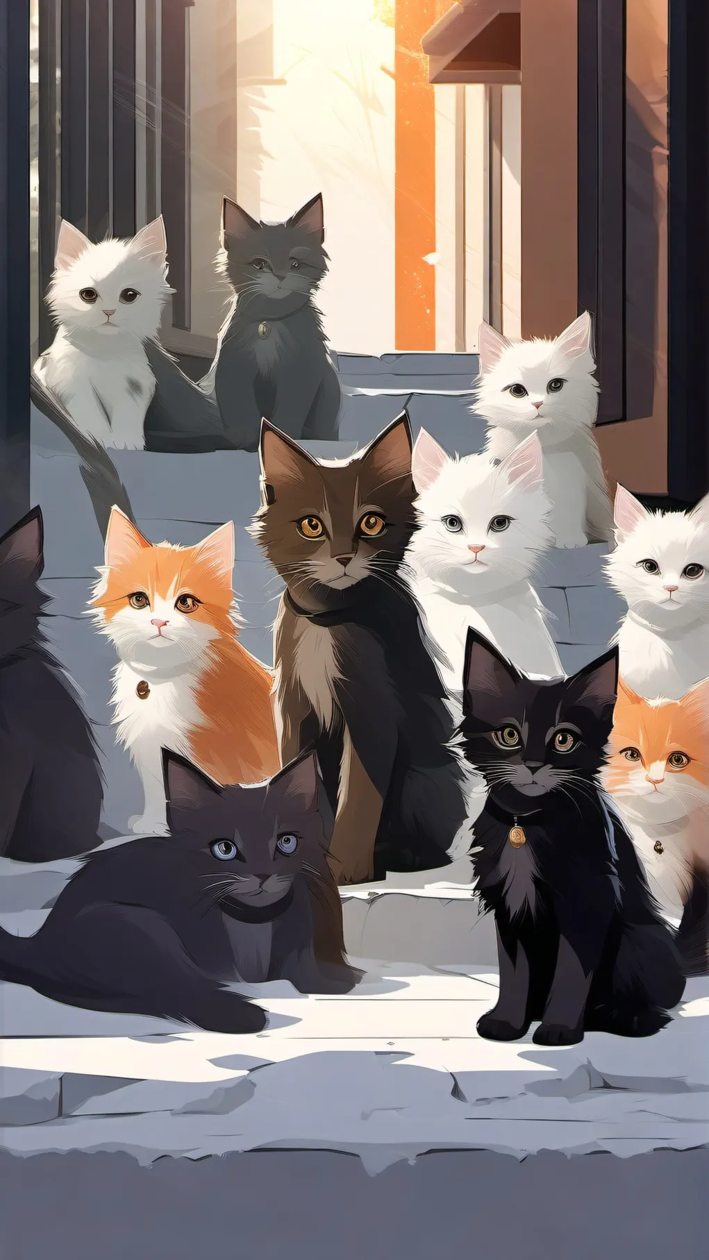 ai character: one milion kittens background