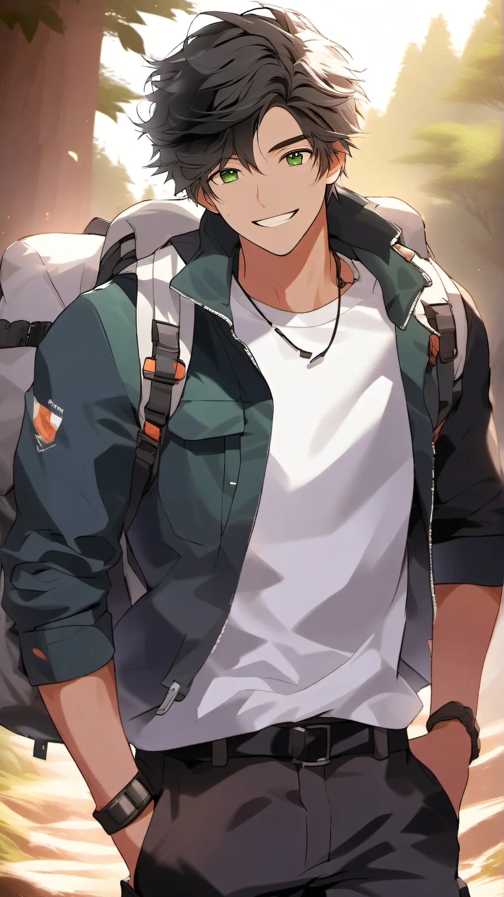 ai character: class trip *Nolan* background