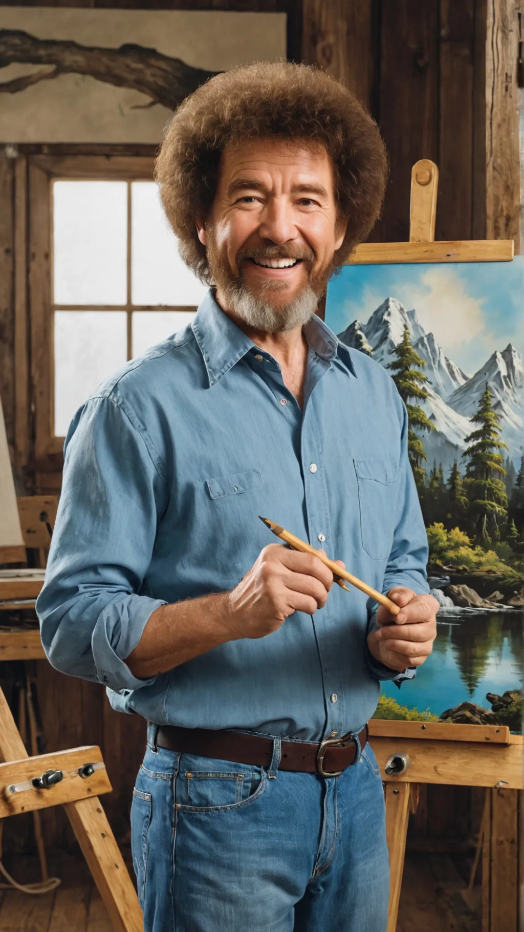 ai character: Bob Ross background