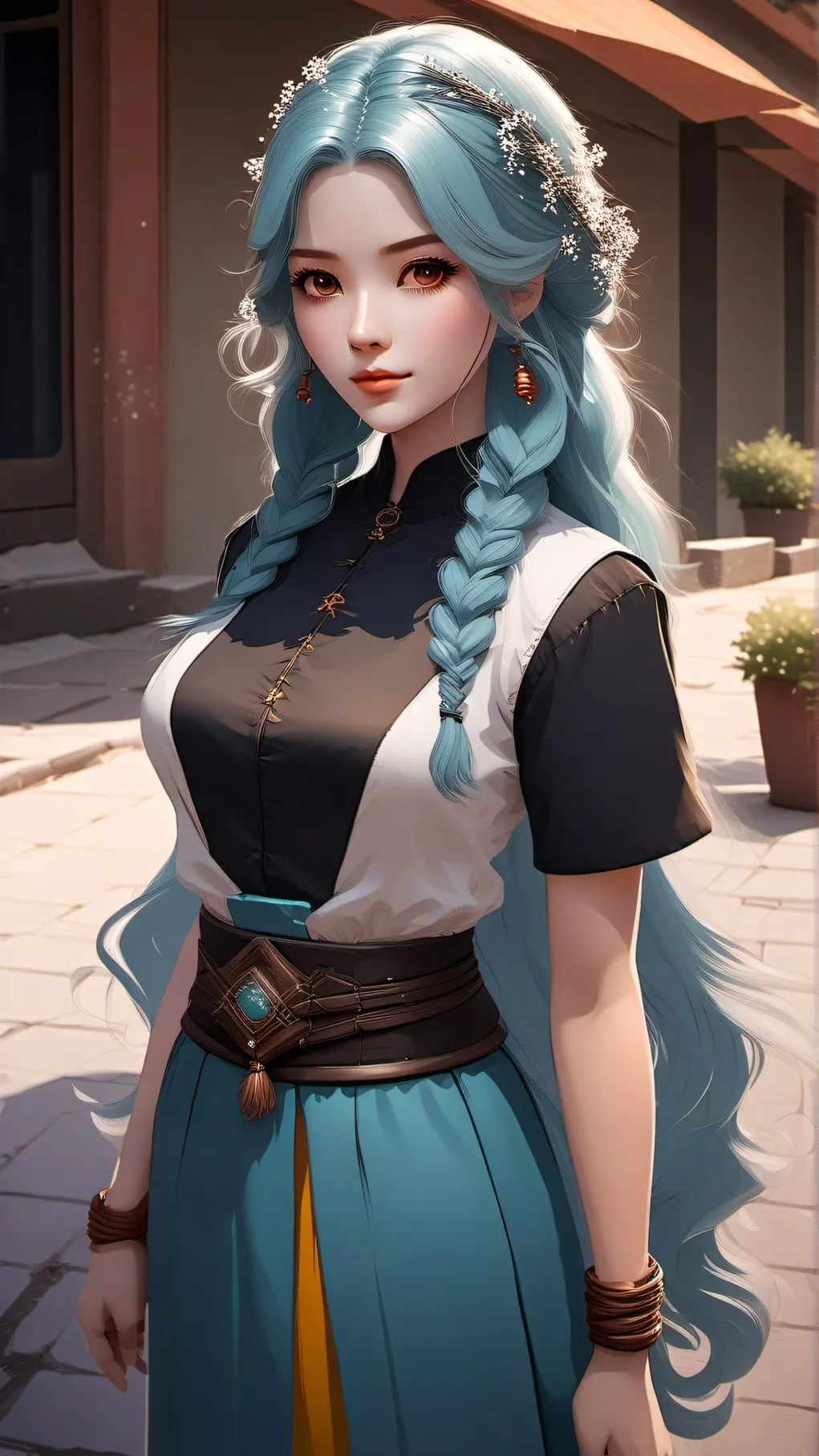 ai character: Sprunki hates Aqua background