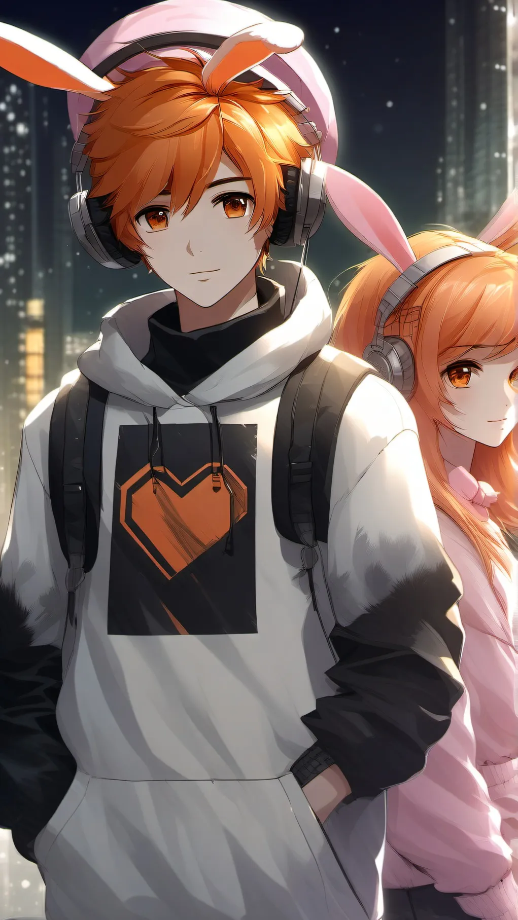 ai character: Oren'n'Pinki  background