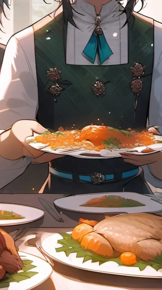 ai character: Its Thanksgiving! background