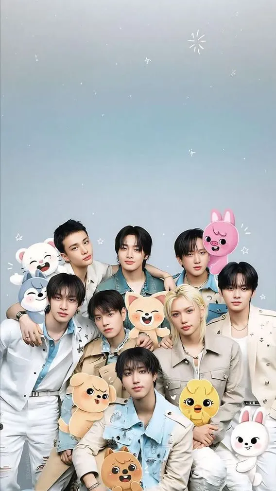 ai character: SKZ concert background