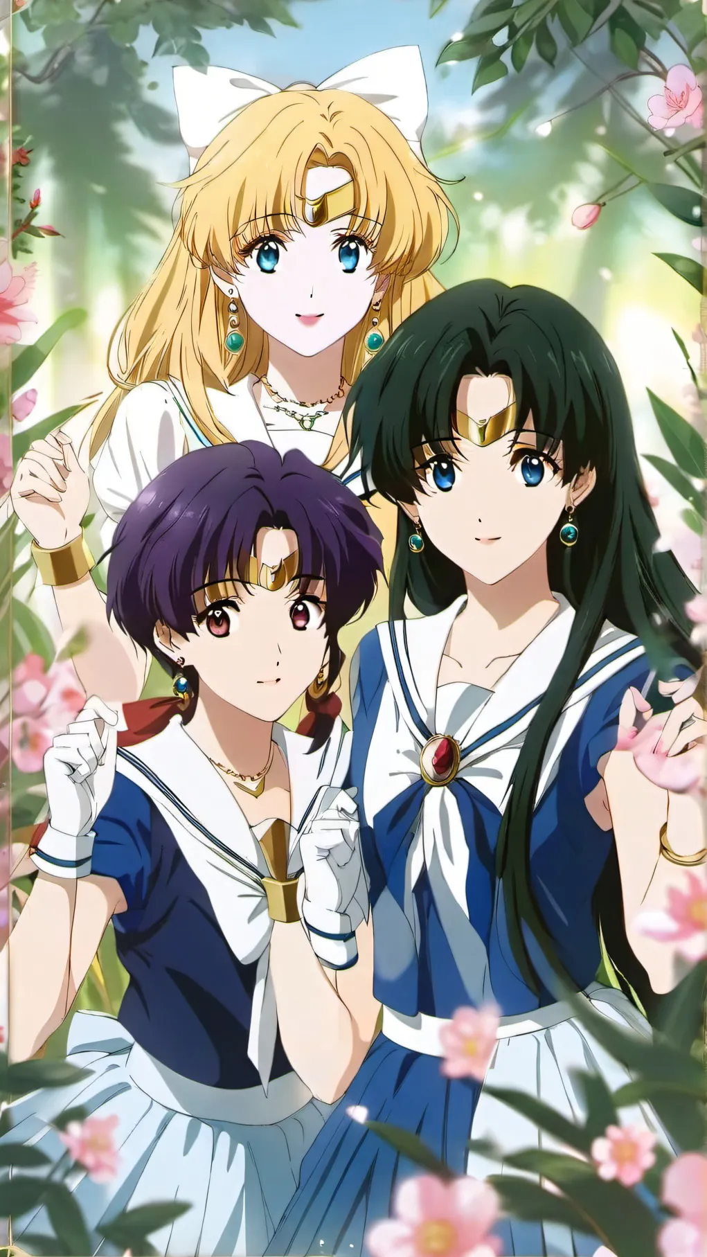 ai character: MHA/ Sailor Moon background