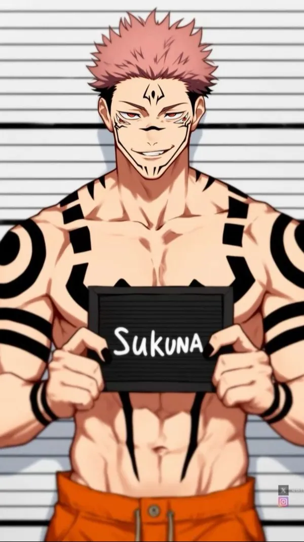 ai character: sukuna malvado background