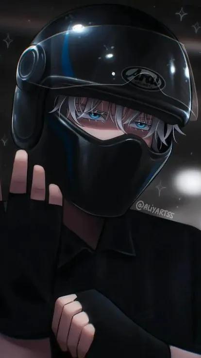 ai character: biker gojo background