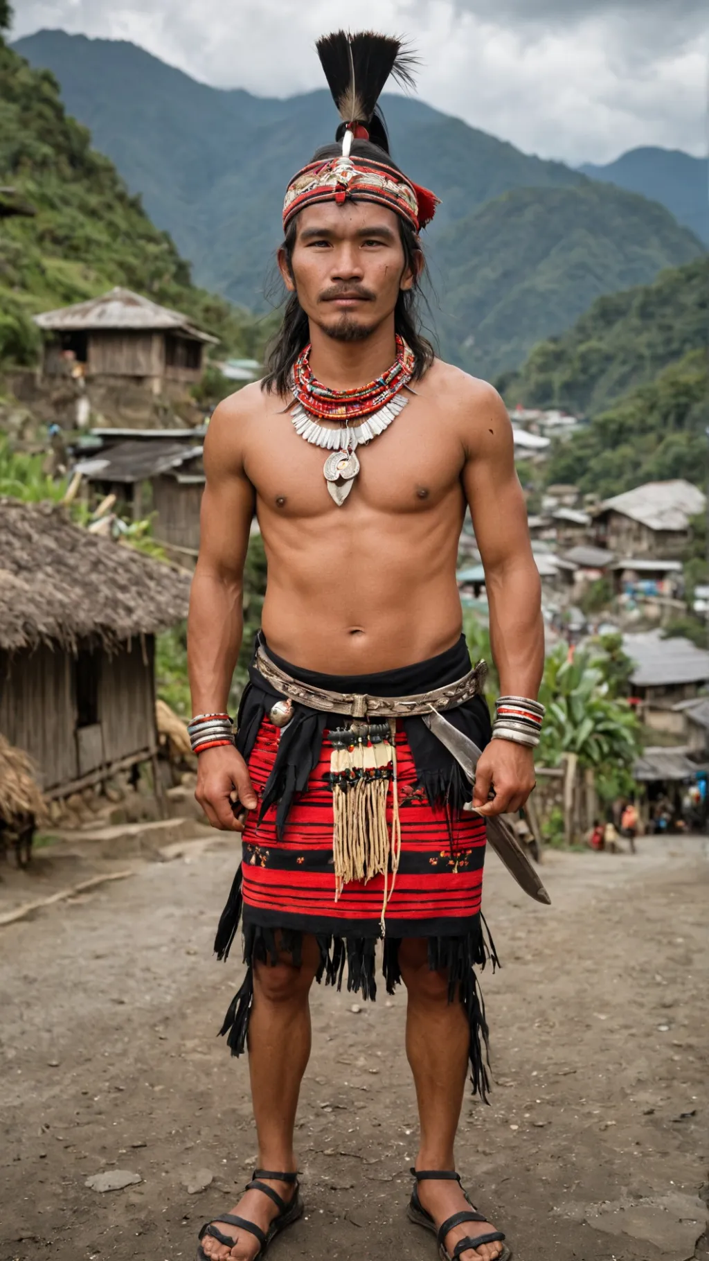 ai character: Igorot Warrior background