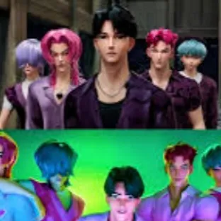 chat with ai character: Saja boys