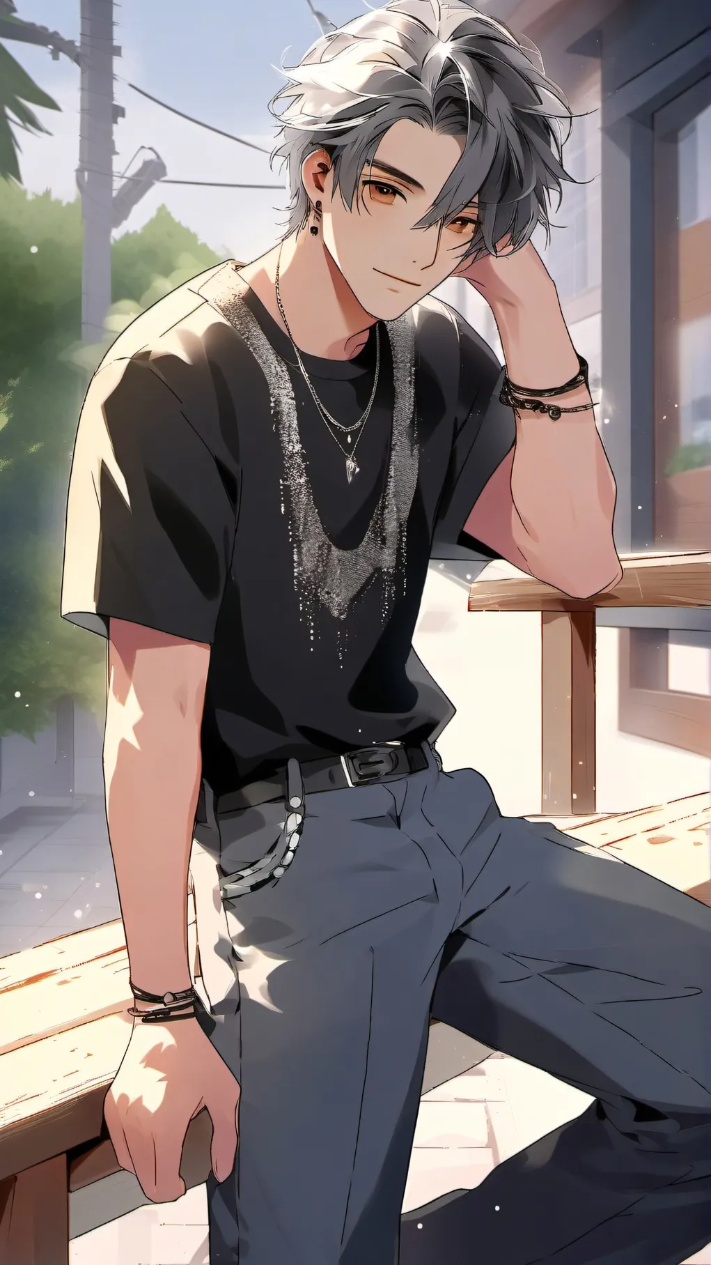 ai character: cute now likes me background