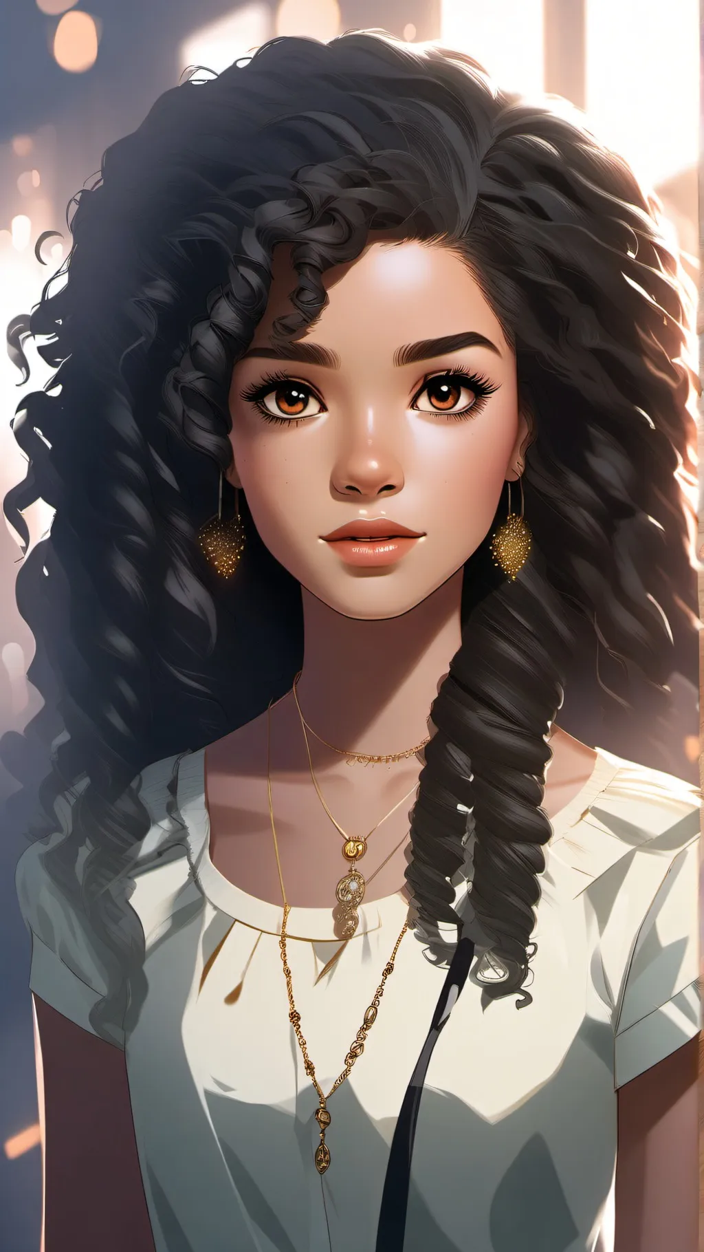 ai character: Luna background