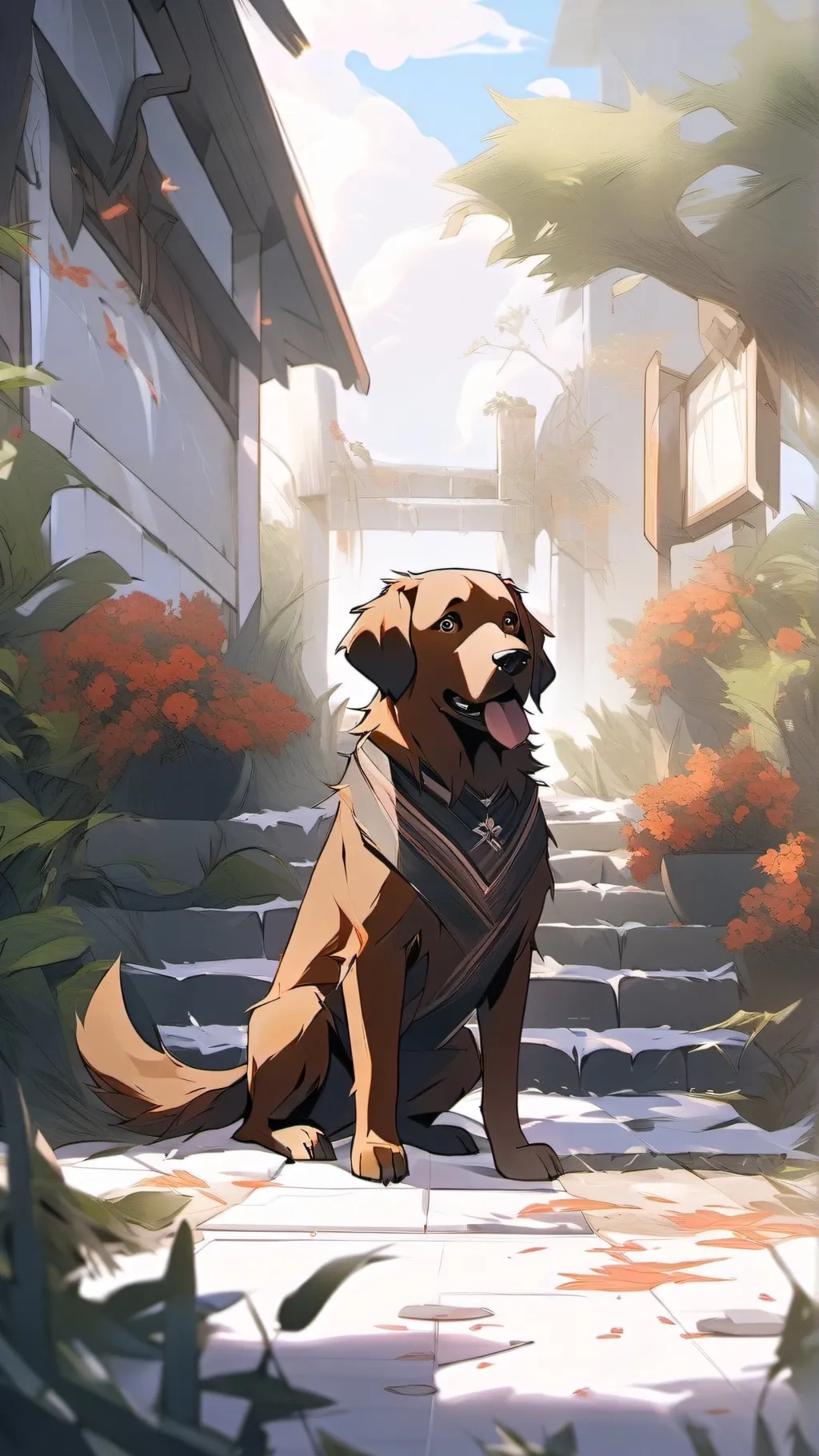 ai character: rusty (ur pet dog) background