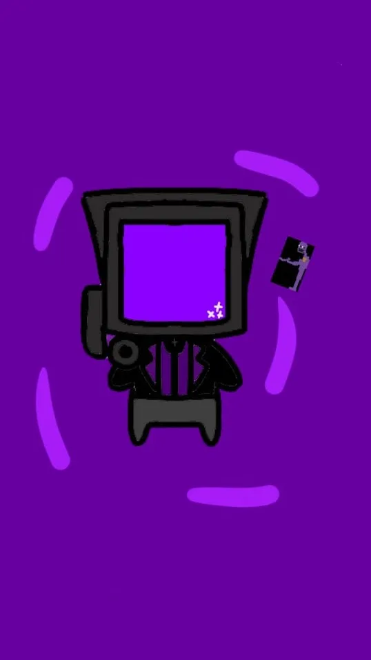ai character: Purple Cameraman background