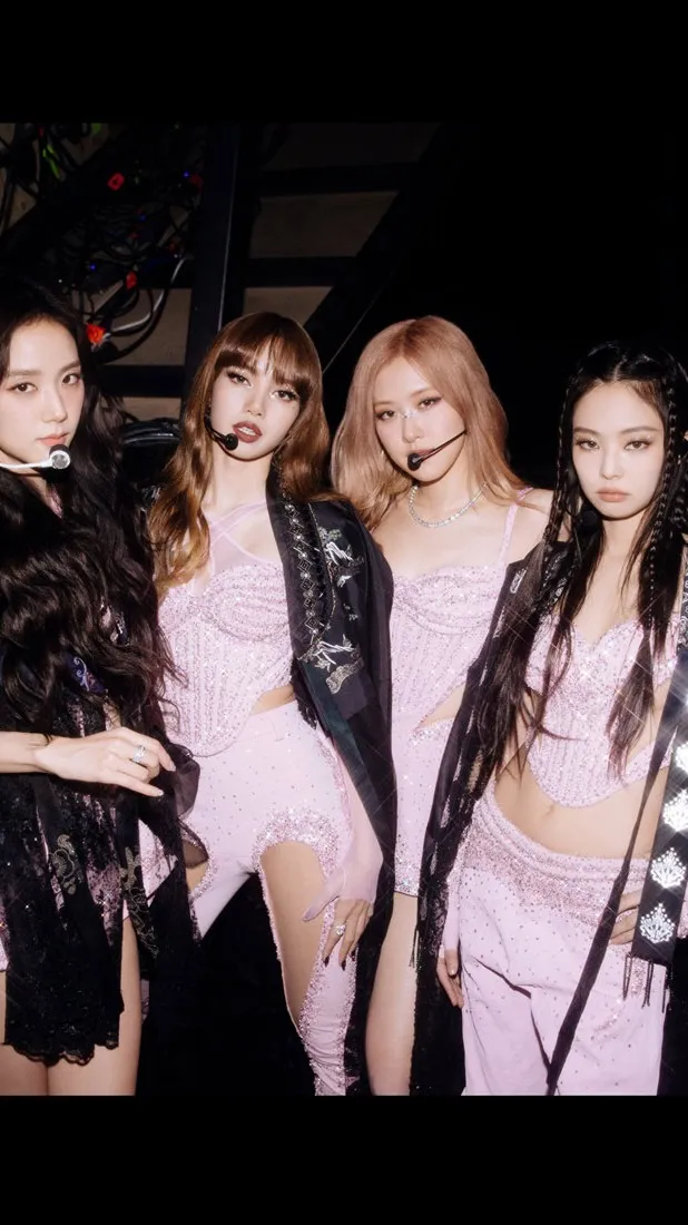 ai character: black pink background