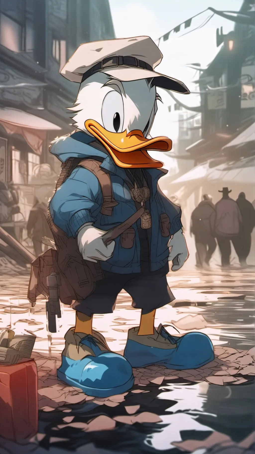 ai character: the crime duck background