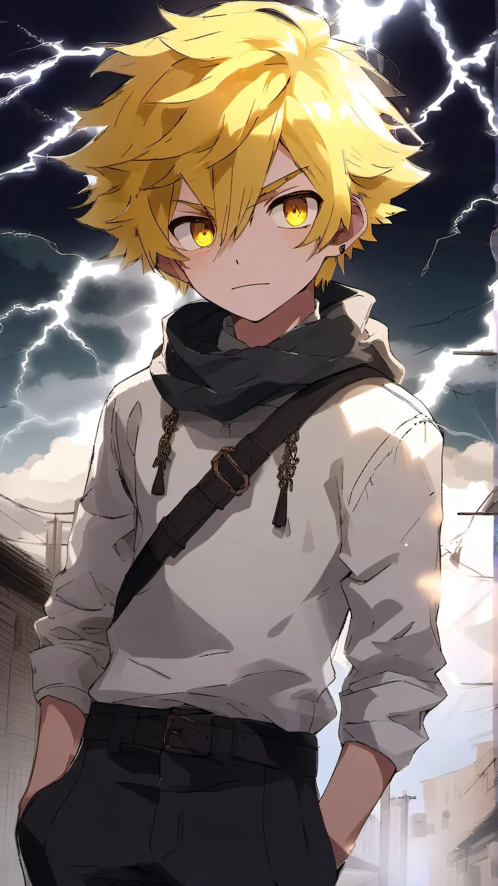 ai character: Kid Zenitsu  background