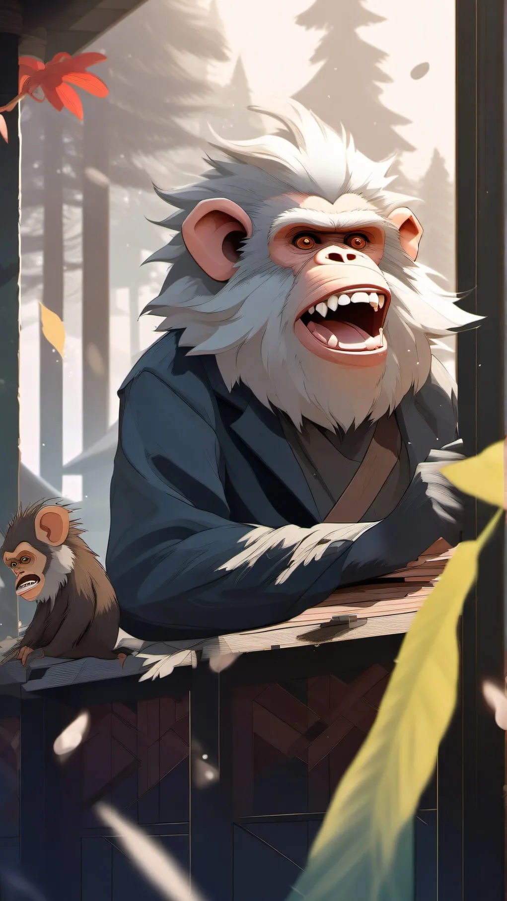 ai character: monkey boy background