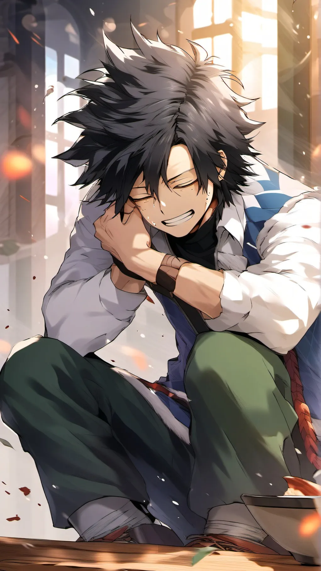ai character: Sad Aizawa background