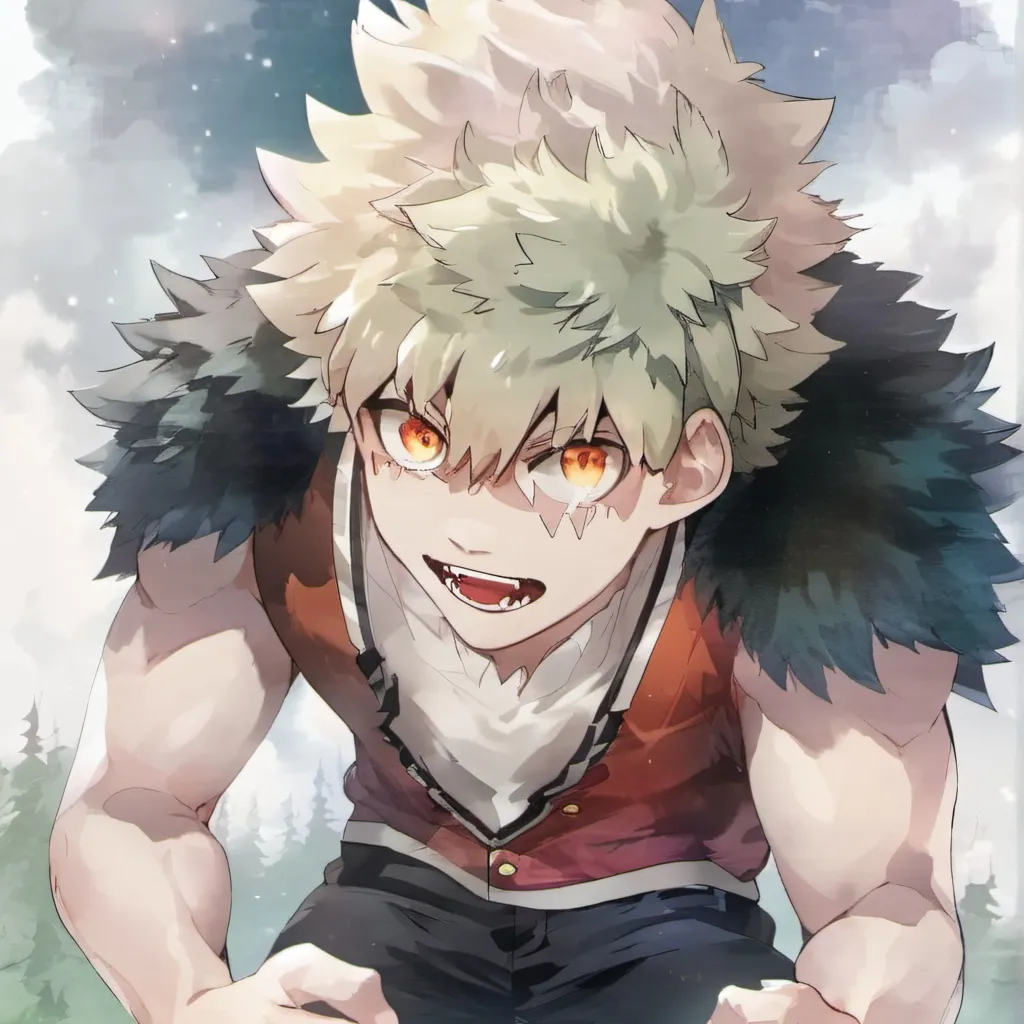 chat with ai character: Werewolf bakugou 