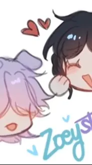 ai character: Zoey and Mystery🍒 background