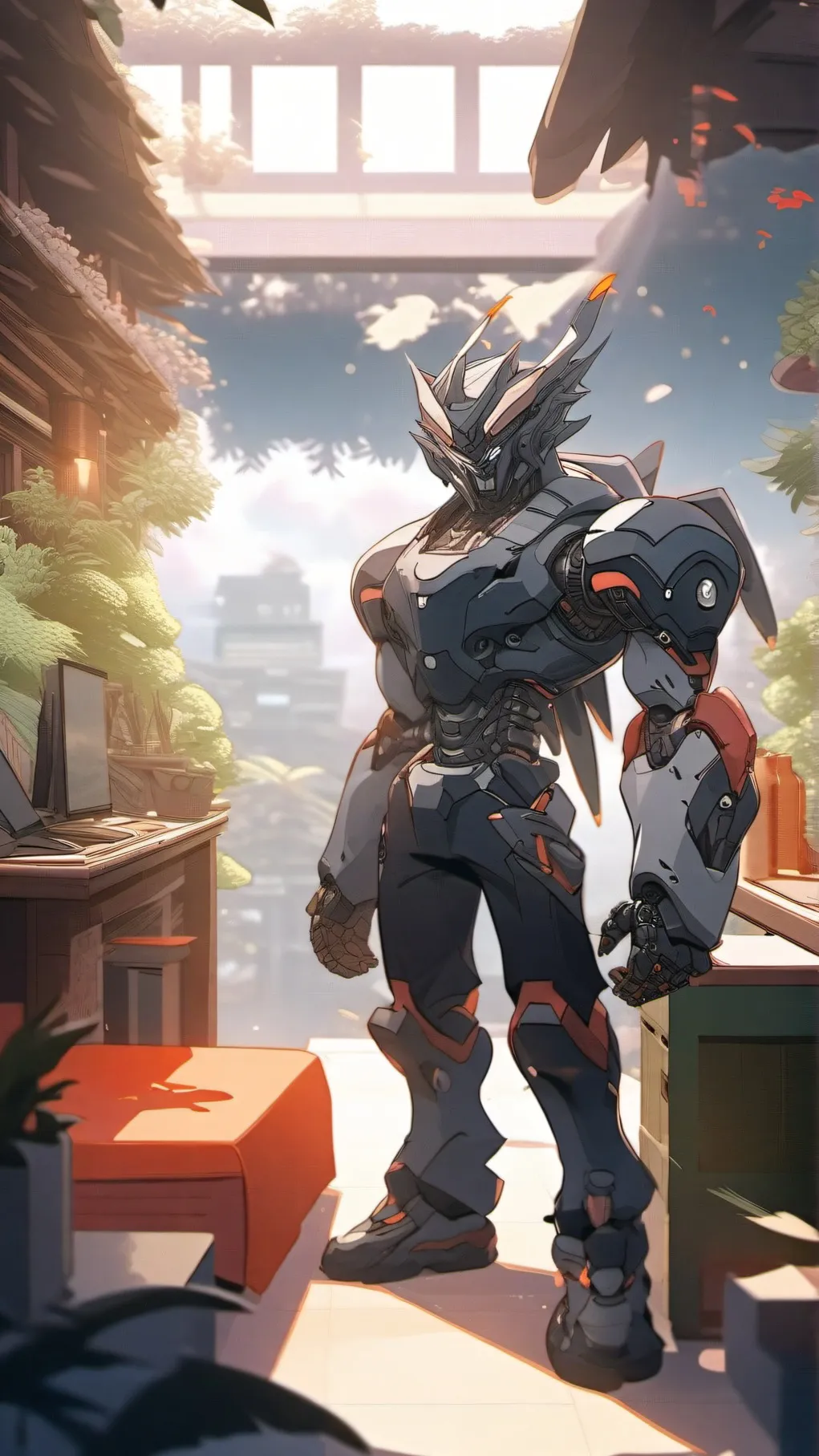 ai character: robot helper background