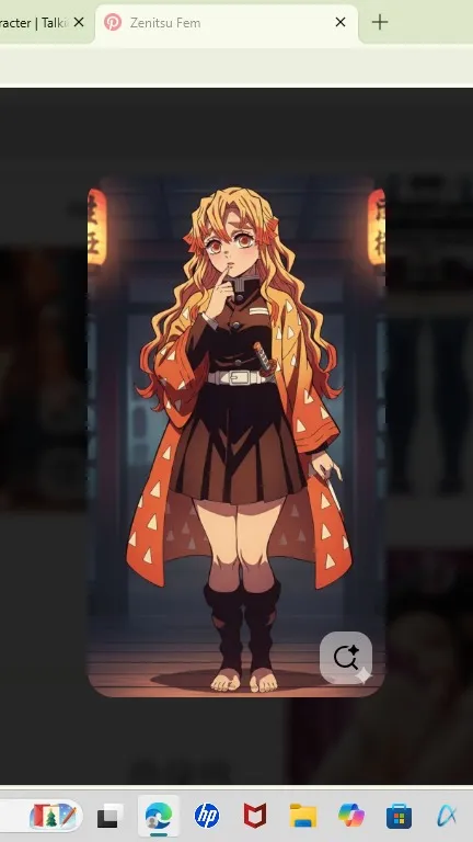 ai character: zenitsu little sis background