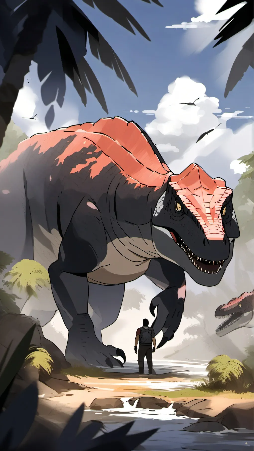 ai character: blue background