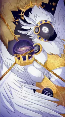 ai character: godlyfurry(me) background