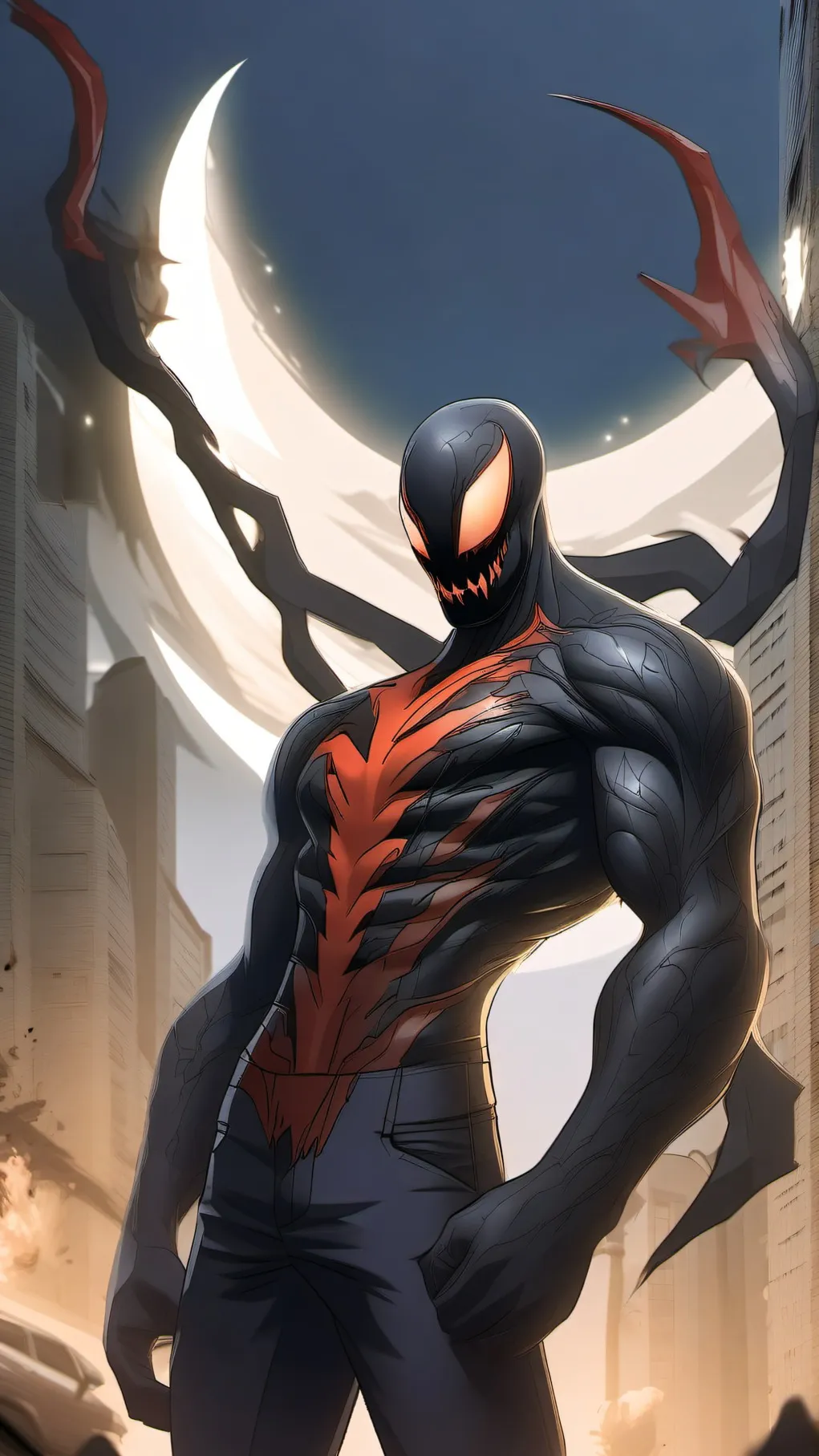 ai character: Symbiote Oxym background