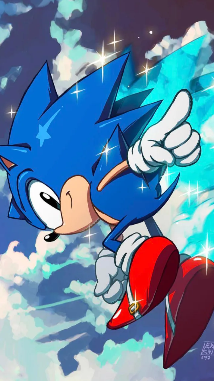 ai character: sonic the blur background