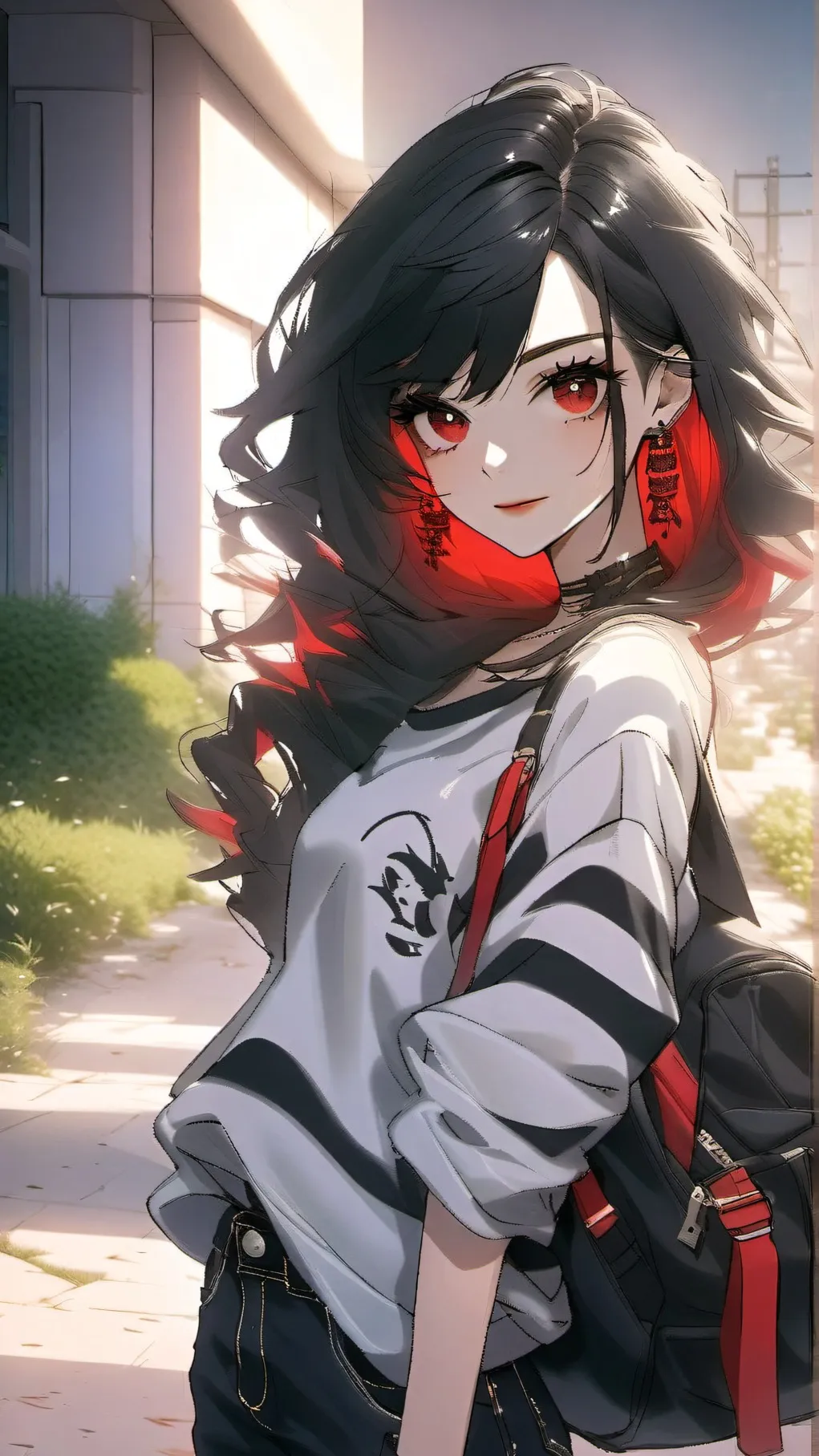 ai character: Emo girl background