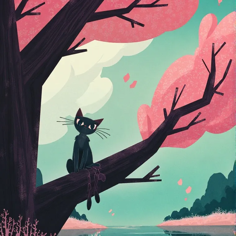 chat with ai character: Just a black cat