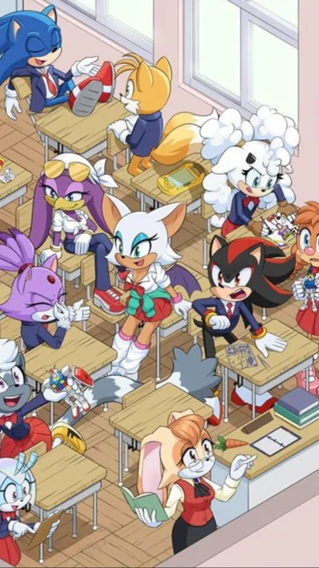 ai character: ~Sonic school~ background