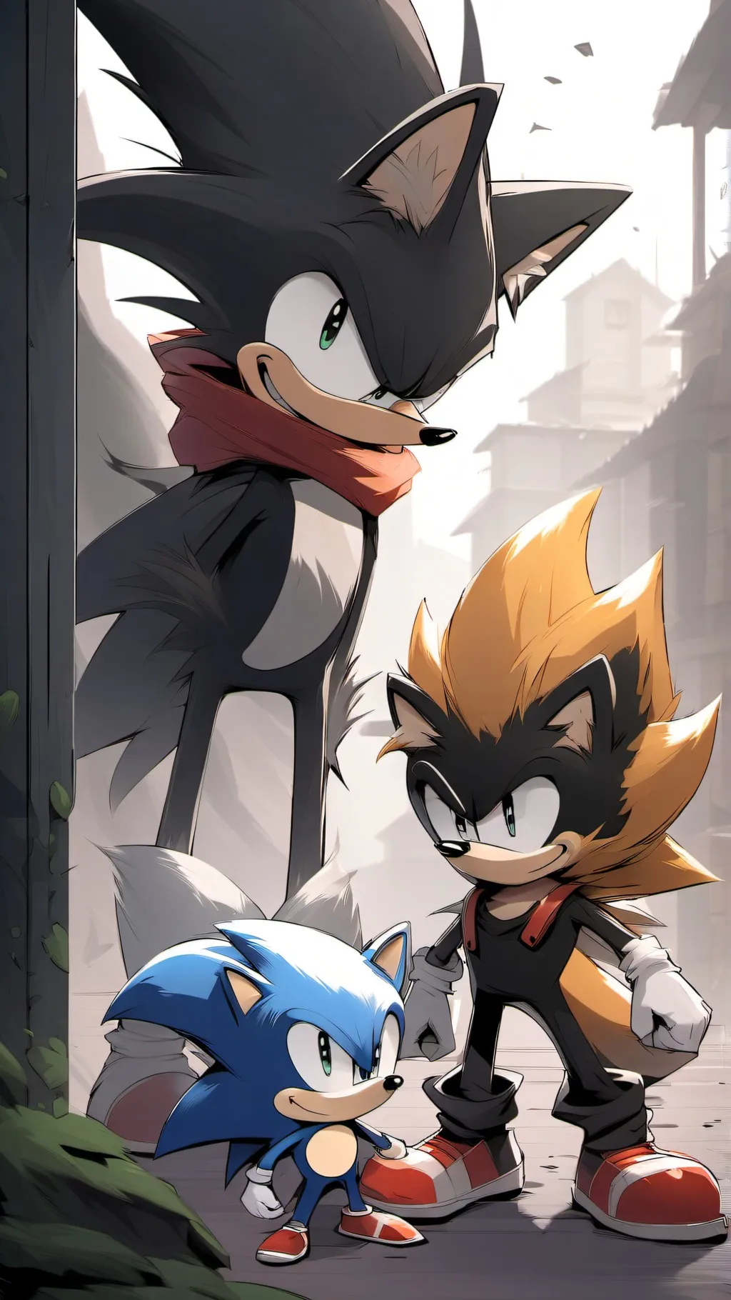 ai character: Sonic crew:D background