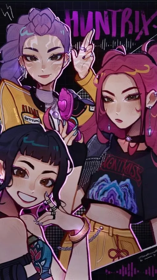 ai character: HUNTRIX!!!!!!!!!!! background